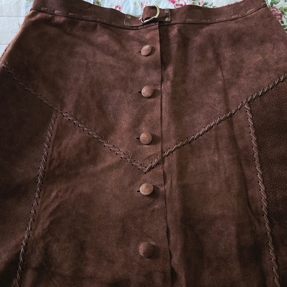 Brown Suede Skirt